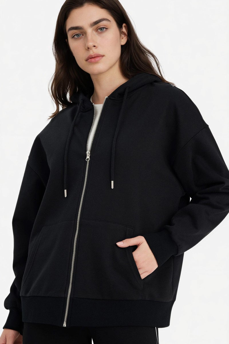 ديفاكتو هودي اوفر سايز بسوسته قماش تقيل - Image 3